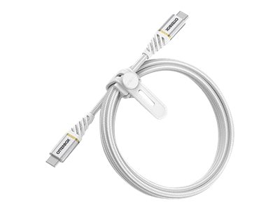 OtterBox Premium - Câble USB - 24 pin USB-C (M) pour 24 pin USB-C (M) - 1 m - ciel nuageux blanc - 78-52680 - Câbles USB
