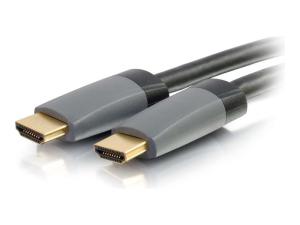 C2G Câble HDMI 4K de 7,6 m avec Ethernet - Haute vitesse - In-Wall CL-2 - Câble HDMI avec Ethernet - HDMI mâle pour HDMI mâle - 7.62 m - blindé - noir - support 4K - 50633 - Câbles HDMI