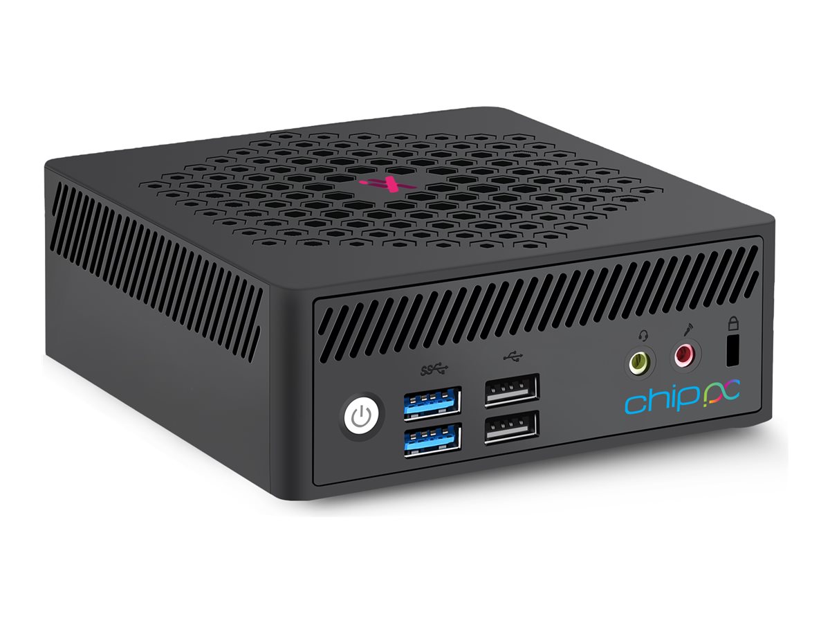 Chip PC iX PC Mini LXD1288W - Client léger - mini PC 1 x Celeron N4000 / jusqu'à 2.6 GHz - RAM 8 Go - flash - eMMC 128 Go - UHD Graphics 600 - Gigabit Ethernet - Chip PC Thinx - moniteur : aucun - CPN07420 - Clients légers