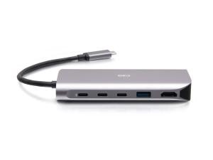 C2G USB-C 4.0 6-in-1 Mini Docking Station with HDMI, USB-A, Ethernet, and USB-C 85W- 8K 60HZ - Station d'accueil - USB-C / Thunderbolt 3 - HDMI - 1GbE - C2G54551 - Stations d'accueil pour ordinateur portable