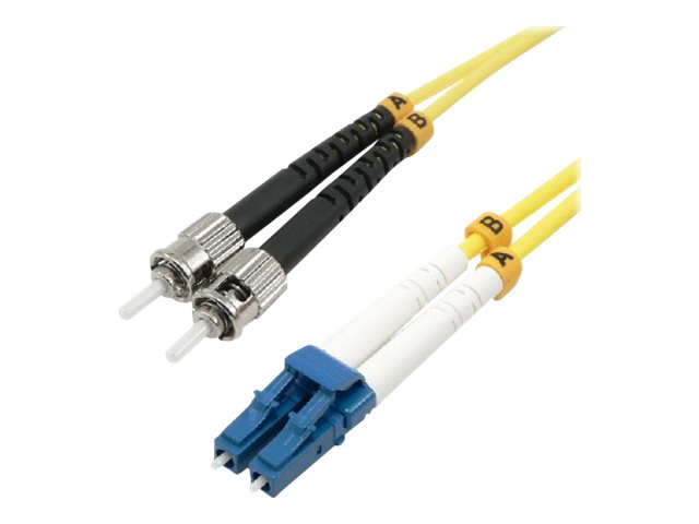 MCL - Câble réseau - mode unique ST (M) pour mode unique LC (M) - 10 m - fibre optique - 9 / 125 micromètres - OS2 - sans halogène, sans crochet - FJOS2/STLC-10M - Câblesenfibres