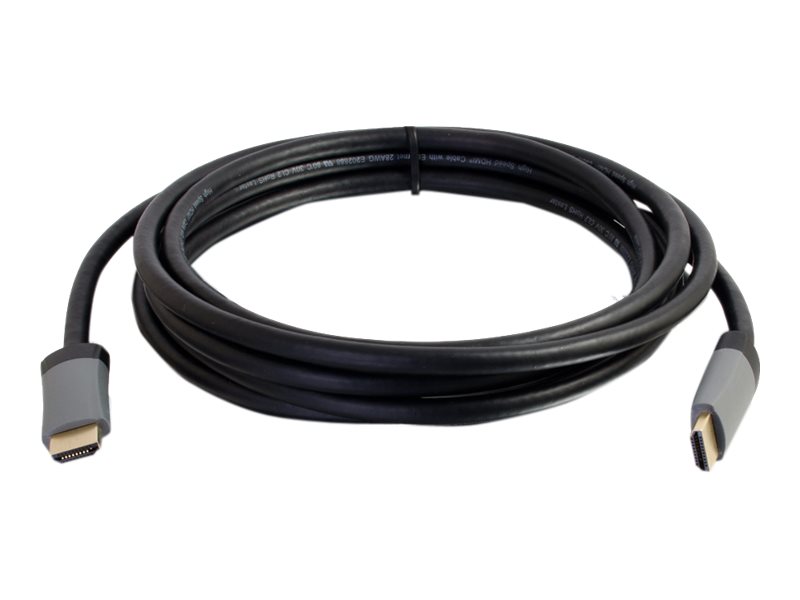 C2G 1.5ft Select High Speed HDMI Cable with Ethernet 4k - In-Wall CL2-Rated - Câble HDMI avec Ethernet - HDMI mâle pour HDMI mâle - 45.7 cm - blindé - noir - support 4K - 50624 - Accessoires pour systèmes audio domestiques