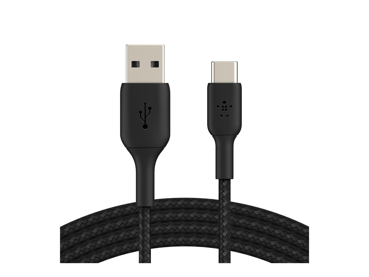 Belkin BOOST CHARGE - Câble USB - 24 pin USB-C (M) pour USB (M) - 3 m - noir - CAB002BT3MBK - Câbles USB