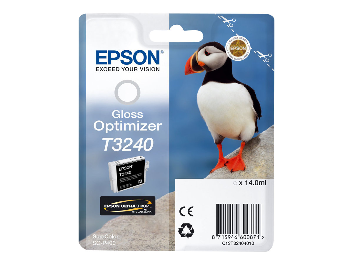 Epson T3240 Gloss Optimizer - 14 ml - original - cartouche d'économie d'encre - pour SureColor P400, SC-P400 - C13T32404010 - Cartouches d'encre Epson