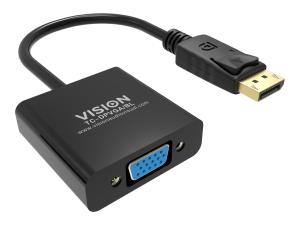 Vision Professional - Adaptateur vidéo - DisplayPort (M) pour HD-15 (VGA) (F) - noir - TC-DPVGA/BL - Câbles vidéo