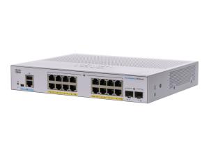 Cisco Business 350 Series CBS350-16P-E-2G - Commutateur - C3 - Géré - 16 x 10/100/1000 (PoE+) + 2 x Gigabit SFP - Montable sur rack - PoE+ (120 W) - CBS350-16P-E-2G-EU - Concentrateurs et commutateurs gigabit