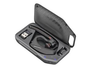 Poly Voyager 5200 - Voyager 5200 series - micro-casque - intra-auriculaire - montage sur l'oreille - Bluetooth - sans fil - Suppresseur de bruit actif - USB-A via adaptateur Bluetooth - noir - Certifié pour Microsoft Teams - 7K2F3AA - Écouteurs