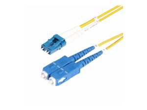 StarTech.com 25m (82ft) LC to SC (UPC) OS2 Single Mode Duplex Fiber Optic Cable, 9/125µm, Laser Optimized, 10G, Bend Insensitive, Low Insertion Loss - LSZH Fiber Patch Cord (SMLCSC-OS2-25M) - Cordon de raccordement - mode unique LC/UPC (M) pour mode unique SC/UPC (M) - 25 m - 2 mm - fibre optique - duplex - 9 / 125 micromètres - OS1/OS2 - sans halogène, passif - jaune - SMLCSC-OS2-25M - Câblesenfibres