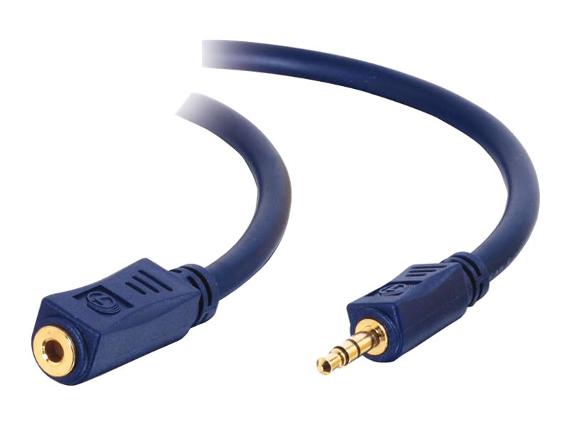 C2G Velocity - Rallonge de câble audio - mini-phone stereo 3.5 mm mâle pour mini-phone stereo 3.5 mm femelle - 1 m - blindé - 80284 - Accessoires pour systèmes audio domestiques