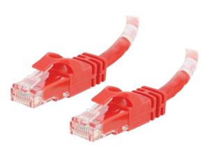 C2G Cat6 Booted Unshielded (UTP) Crossover Patch Cable - Câble inverseur - RJ-45 (M) pour RJ-45 (M) - 50 cm - UTP - CAT 6 - moulé, sans crochet, bloqué - rouge - 83556 - Câbles à paire torsadée