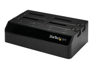 StarTech.com 4-Bay USB 3.0 to SATA Hard Drive Docking Station, USB Hard Drive Dock, External 2.53.5 SATA III (6Gbps) SSDHDD Docking Station, Hot-Swappable Hard Drive Bay - Dual 40mm Fans, Top-Loading - Boîtier de stockage - 4 Baies (SATA-600) - pour P/N: SVA12DN4NEUA - SDOCK4U33 - Boîtiers pour disque dur