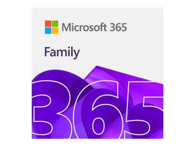 Microsoft 365 Family - Licence d'abonnement (1 an) - jusqu'à 6 utilisateurs - ESD - 32/64-bit, Click-to-Run - Win, Mac - Toutes les langues - zone euro - 6GQ-00092 - Suites d'applications bureautiques