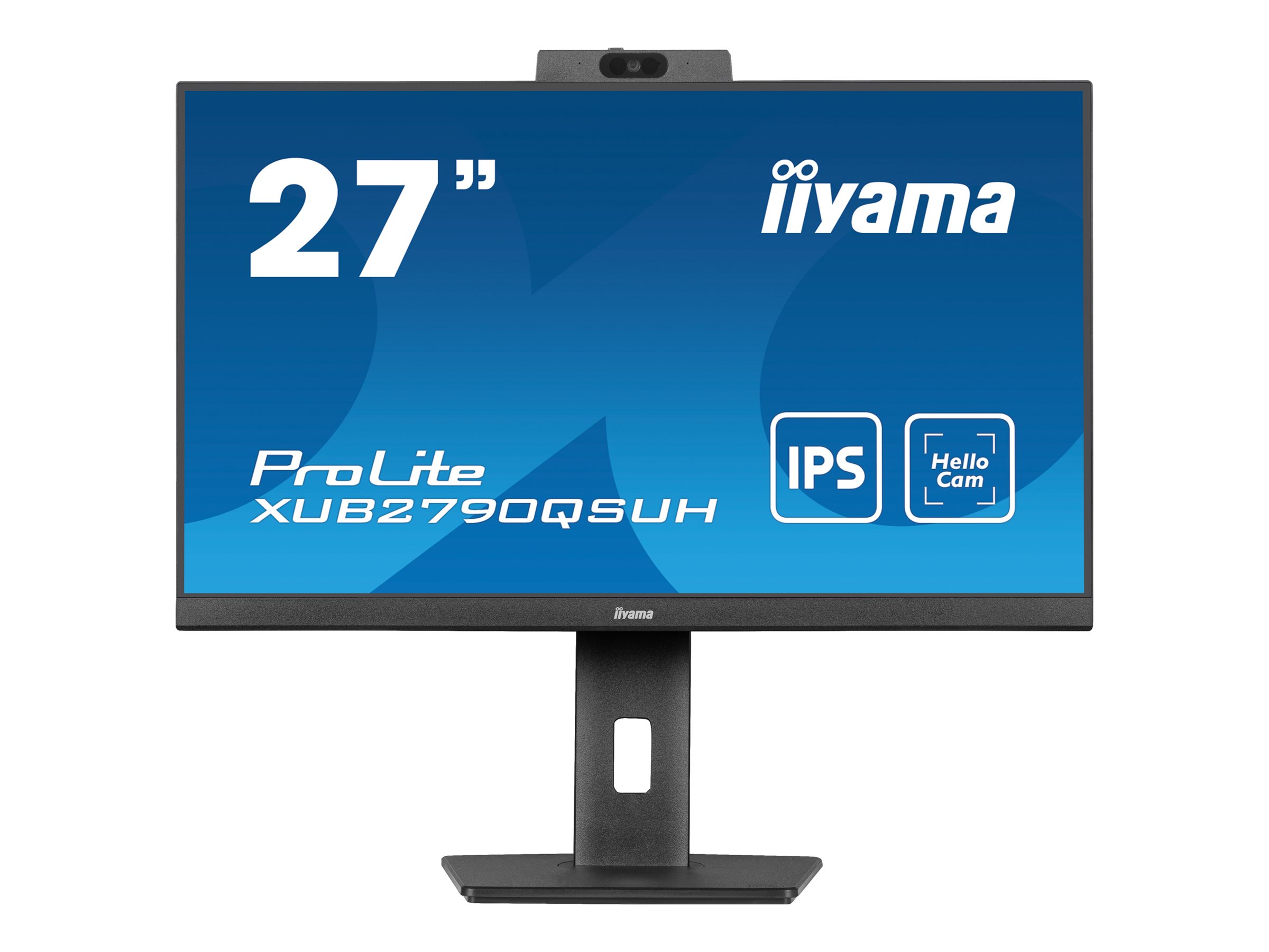 iiyama ProLite XUB2790QSUH-B1 - Écran LED - 27" - 2560 x 1440 QHD @ 100 Hz - IPS - 250 cd/m² - 1300:1 - 0.4 ms - HDMI, DisplayPort - haut-parleurs - noir mat - XUB2790QSUH-B1 - Écrans d'ordinateur