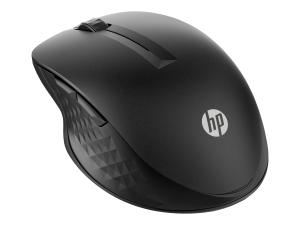HP 430 - Souris - ergonomique - droitiers et gauchers - optique - 5 boutons - sans fil - 2.4 GHz, Bluetooth 5.0 - récepteur sans fil USB - pour HP 21, 22, 24, 27; Laptop 14, 14s, 15, 15s, 17; Pavilion 15; Portable 24, 27, 32, TP01 - 3B4Q2AA - Souris