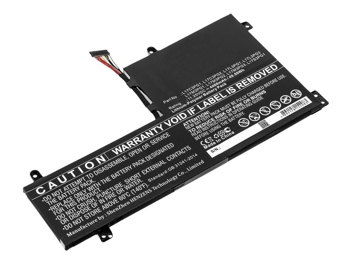 DLH - Batterie de portable (équivalent à : Lenovo L17C3PG1, Lenovo L17C3PG2, Lenovo L17L3PG1, Lenovo L17L3PG3, Lenovo L17M3PG1, Lenovo L17M3PG2, Lenovo L17M3PG3, Lenovo L17S3PG1) - lithium-polymère - 4400 mAh - 50 Wh - pour Lenovo Legion Y540-15; Y540-17; Y545; Y545 PG0; Y7000 2019; Y7000 2019 PG0; Y740-15 - LEVO4842-B050Y2 - Batteries spécifiques