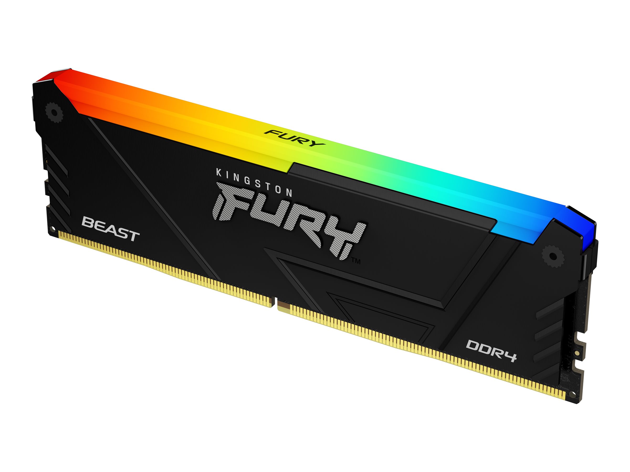 Kingston FURY Beast RGB - DDR4 - module - 16 Go - DIMM 288 broches - 2666 MHz - CL16 - 1.2 V - mémoire sans tampon - on-die ECC - noir - KF426C16BB2A/16 - DDR4