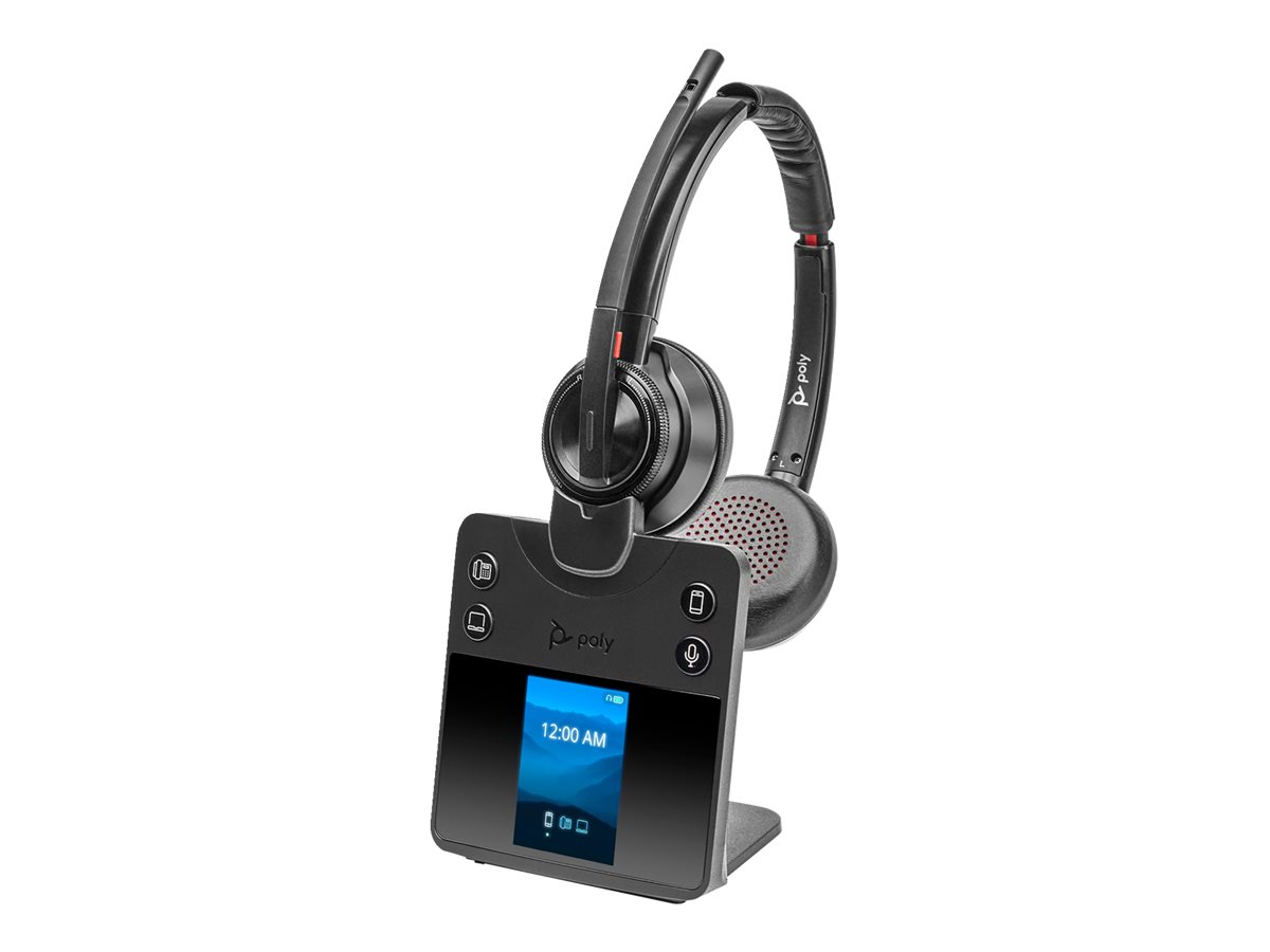 Poly Savi 8420 Office - Savi 8400 series - micro-casque - sur-oreille - DECT / Bluetooth - sans fil - Suppresseur de bruit actif - noir - 8L5B2AA#ABB - Écouteurs