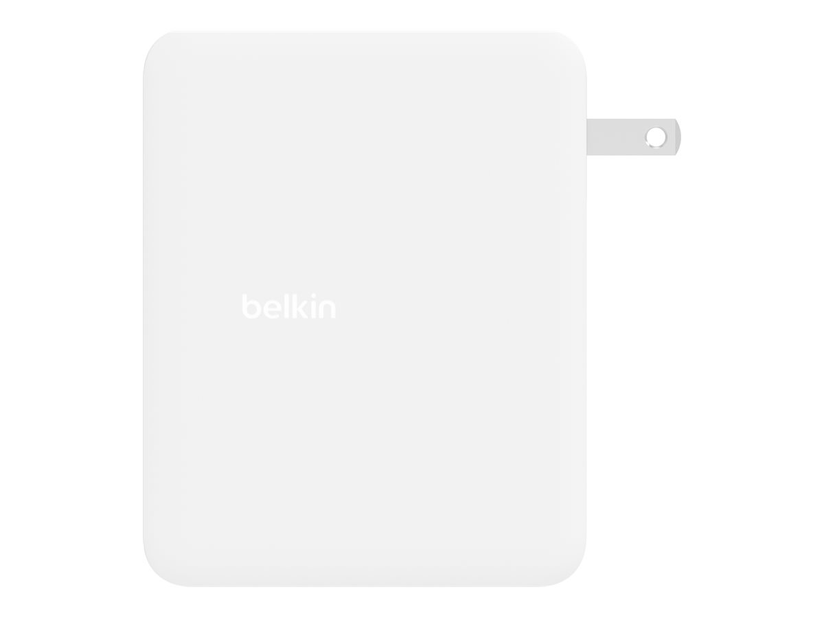 Belkin BoostCharge Pro - Adaptateur secteur - technologie GaN - 140 Watt - Fast Charge, Power Delivery 3.1 - 4 connecteurs de sortie (USB, 3 x USB-C) - blanc - WCH014BTWH - Batteries et adaptateurs d'alimentation pour téléphone cellulaire