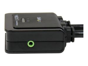 StarTech.com Switch KVM USB HDMI à 2 ports - Commutateur écran clavier souris alimenté par USB avec câbles KVM et commutateur à distance - Commutateur écran-clavier-souris/audio - 2 x KVM / audio - 1 utilisateur local - de bureau - SV211HDUA - Commutateurs KVM