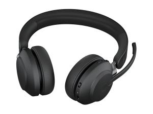 Jabra Evolve2 65 UC Stereo - Micro-casque - sur-oreille - Bluetooth - sans fil - USB-A - isolation acoustique - noir - 26599-989-999 - Écouteurs