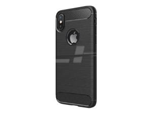 DLH DY-PS3778 - Coque de protection pour téléphone portable - silicone - noir - pour Apple iPhone X, XS - DY-PS3778 - Coques et étuis pour téléphone portable