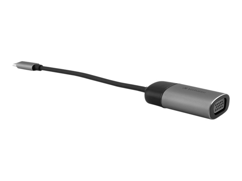 Verbatim - Adaptateur vidéo - 24 pin USB-C (M) pour HD-15 (VGA) (F) - USB 3.1 Gen 1 - 10 cm - 49145 - Câbles vidéo