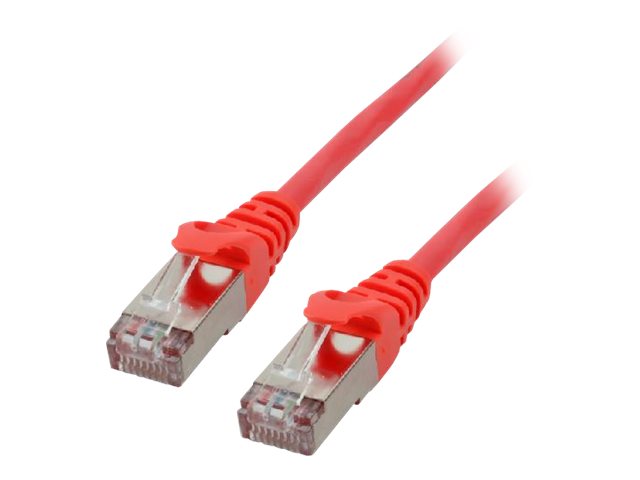 MCL - Cordon de raccordement - RJ-45 (M) pour RJ-45 (M) - 10 m - paire torsadée écrantée (F/UTP) - CAT 6 - moulé, sans crochet, bloqué - rouge - FTP6-10M/R - Câbles de raccordement