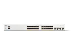 Cisco Catalyst 1300-24P-4X - Commutateur - C3 - Géré - 24 x 10/100/1000 (PoE+) + 4 x 10 Gigabit SFP+ - Montable sur rack - PoE+ (195 W) - C1300-24P-4X - Concentrateurs et commutateurs gigabit