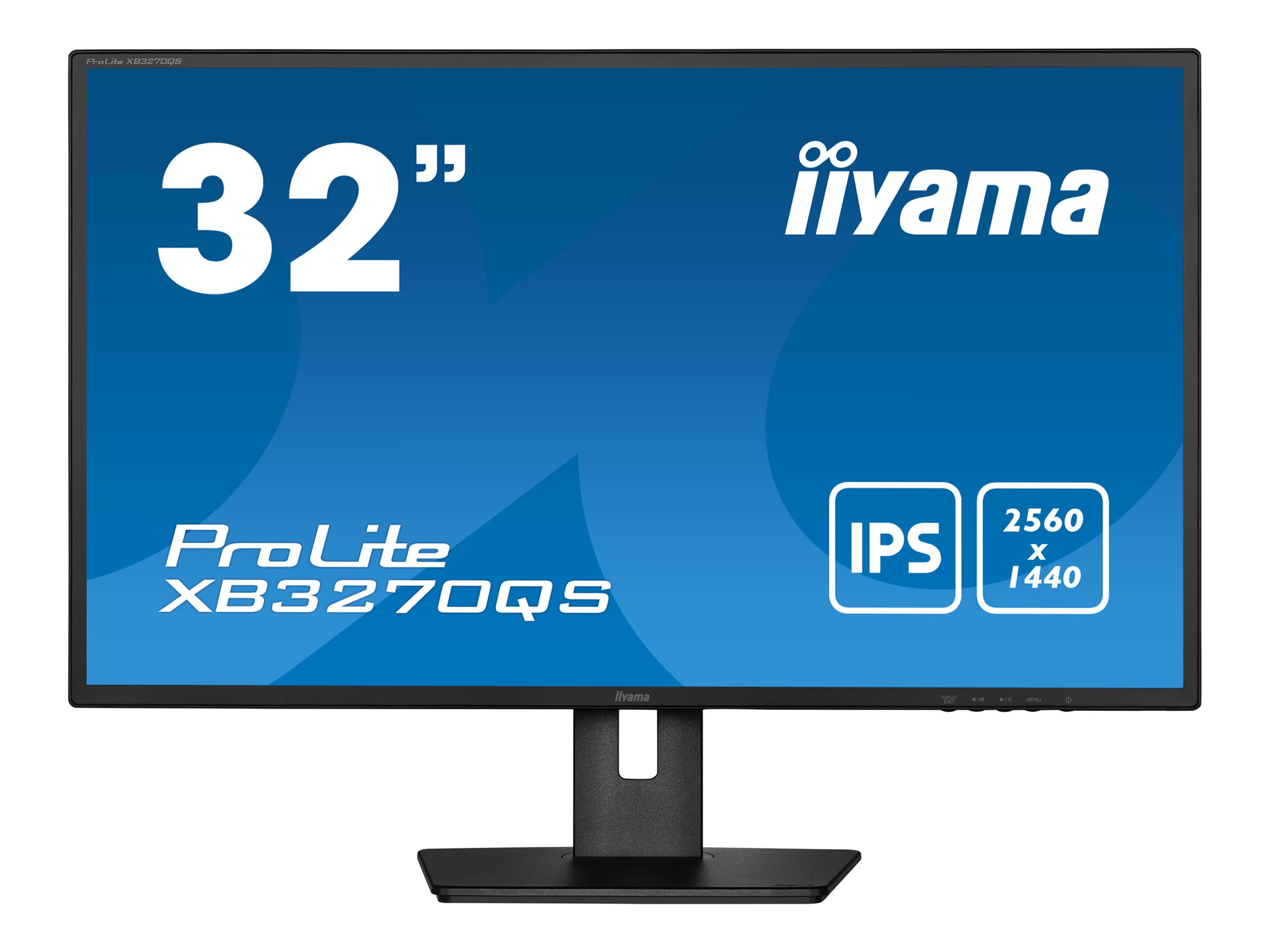 iiyama ProLite XB3270QS-B5 - Écran LED - 31.5" - 2560 x 1440 WQHD @ 60 Hz - IPS - 250 cd/m² - 1200:1 - 4 ms - HDMI, DVI-D, DisplayPort - haut-parleurs - noir mat - XB3270QS-B5 - Écrans d'ordinateur