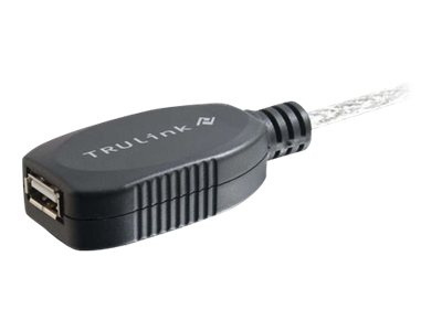 C2G TruLink USB 2.0 Active Extension Cable - Rallonge de câble USB - USB (F) pour USB (M) - USB 2.0 - 12 m - actif - blanc - 81656 - Câbles USB