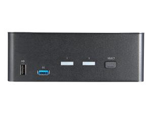 StarTech.com Commutateur KVM HDMI 2.0, 2 Ports, 2 Écrans - 4K 60Hz Ultra HDR - KVM de Bureau 4K HDMI 2.0 avec Hub USB 3.0, 2 Ports (5Gbps) et 4x USB 2.0 HID, Audio - TAA (SV231DHU34K6) - Commutateur écran-clavier-souris/audio - 2 x KVM / audio - de bureau - Conformité TAA - SV231DHU34K6 - Commutateurs KVM