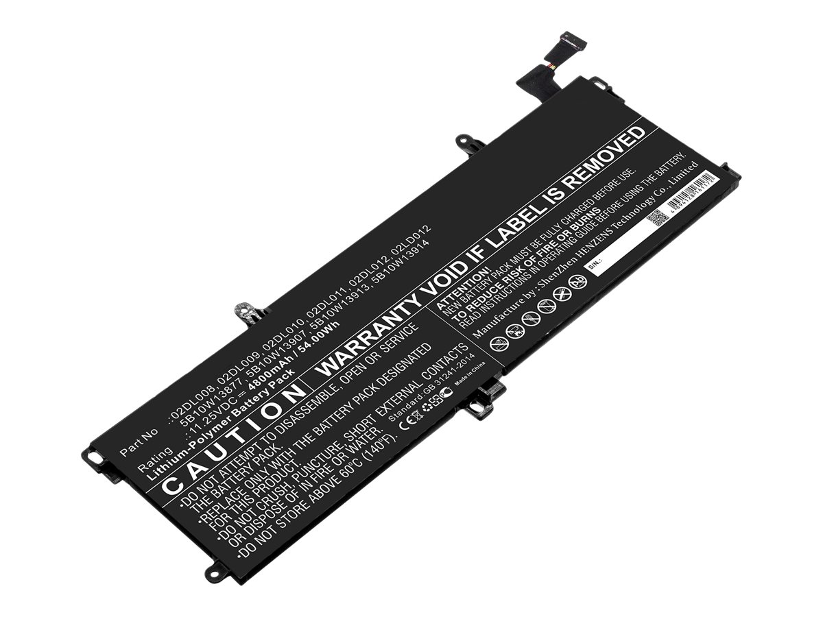 DLH - Batterie de portable (équivalent à : Lenovo 02DL008, Lenovo L18C3P71, Lenovo L18L3P71, Lenovo L18M3P71, Lenovo L18M4P73, Lenovo L18M4P74, Lenovo L18S3P71, Lenovo 5B10W51832, Lenovo SB10W51931, Lenovo 02DL009, Lenovo 02DL010, Lenovo 02DL011) - lithium-polymère - 4800 mAh - 54 Wh - pour Lenovo ThinkPad T15 Gen 1 20S6, 20S7; T15 Gen 2 20W4, 20W5; T590 20N4, 20N5 - LEVO4539-B054Y2 - Batteries spécifiques