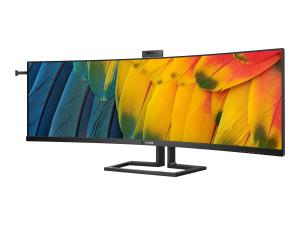 Philips 45B1U6900CH - 6000 Series - écran LED - incurvé - 45" (44.5" visualisable) - 5120 x 1440 Dual Quad HD @ 75 Hz - VA - 450 cd/m² - 3000:1 - DisplayHDR 400 - 4 ms - 2xHDMI, DisplayPort, 2xUSB-C - haut-parleurs - noir - 45B1U6900CH/00 - Écrans d'ordinateur