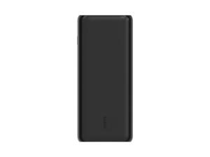 Belkin - Banque d'alimentation - 20000 mAh - 20 Watt - PD, Fast Charge - 3 connecteurs de sortie (24 pin USB-C, 2 x USB) - sur le câble : USB-C - noir - BPB014BTBK - Adaptateurs électriques et chargeurs