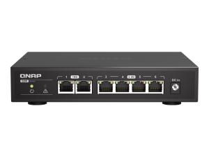 QNAP QSW-2104-2T - Commutateur - non géré - 2 x 100/1000/2.5G/5G/10GBase-T + 4 x 100/1000/2.5G - de bureau - QSW-2104-2T - Commutateurs non gérés