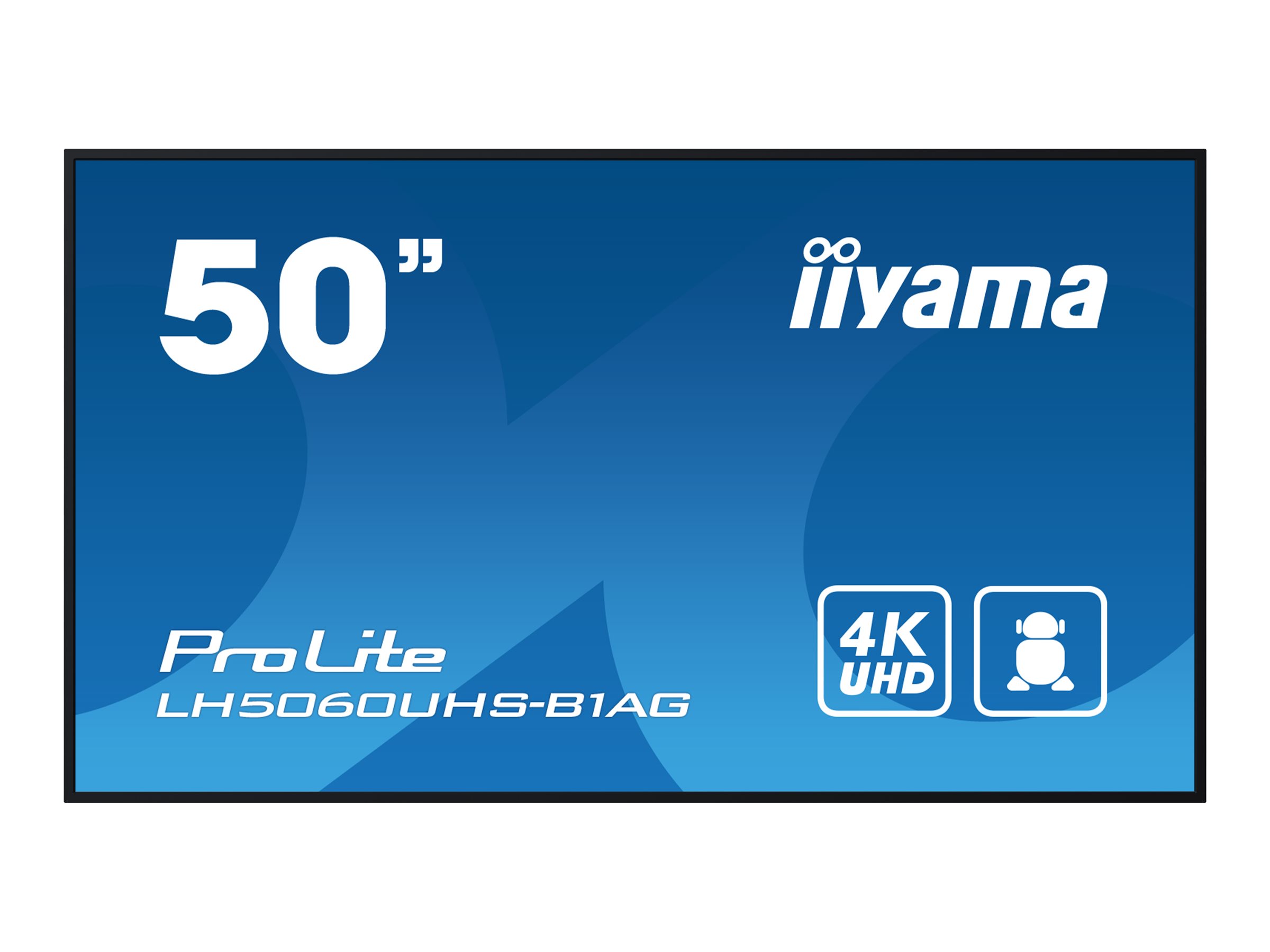 iiyama ProLite LH5060UHS-B1AG - Classe de diagonale 50" (49.5" visualisable) écran LCD rétro-éclairé par LED - signalisation numérique - avec lecteur multimédia SoC intégré - Android - 4K UHD (2160p) 3840 x 2160 - éclairage périphérique - noir - LH5060UHS-B1AG - Écrans LCD/LED grand format