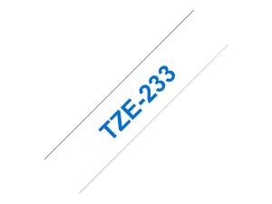 Brother TZe-233 - Bleu sur blanc - Rouleau (1,2 cm x 8 m) 1 cassette(s) ruban laminé - pour Brother PT-P750, P950; P-Touch PT-E310; P-Touch Cube PT-P300; P-Touch Cube Pro PT-P910 - TZE233 - Rouleaux de papier