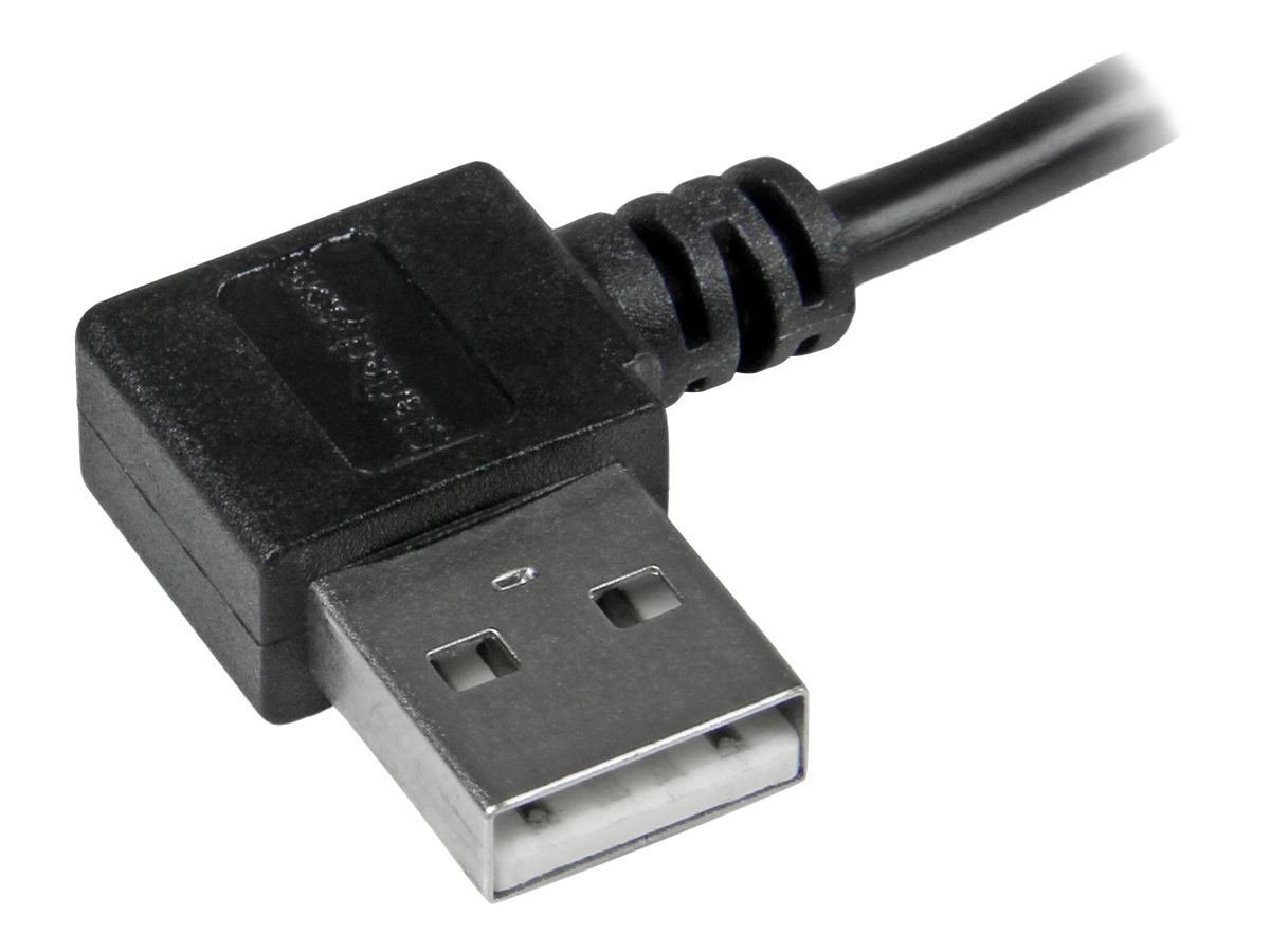 StarTech.com Câble USB A vers Micro B de 1 m avec connecteurs coudés à angle droit - Cordon Micro USB - M/M - Noir - Câble USB - Micro-USB de type B (M) pour USB (M) - USB 2.0 - 1 m - connecteur à angle droit - noir - pour P/N: USB2PCARBK, USB2PCARBKS, USBEXTAA10BK, USBEXTAA6BK, USBLT2PCARW, USBUB2PCARB - USB2AUB2RA1M - Câbles USB