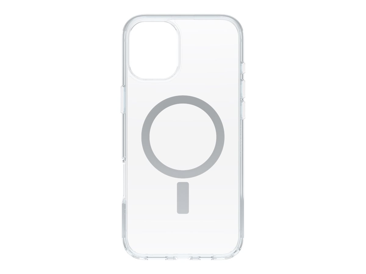 OtterBox Symmetry Series - Coque de protection pour téléphone portable - compatibilité avec MagSafe - élastomère thermoplastique (TPE), couche de polycarbonate - clair - pour Apple iPhone 16 Plus - 77-96345 - Coques et étuis pour téléphone portable