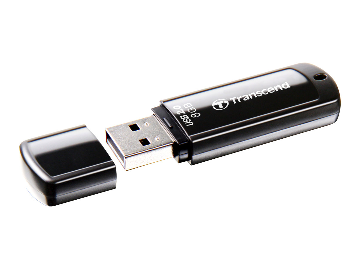 Transcend JetFlash 350 - Clé USB - 8 Go - USB 2.0 - noir - TS8GJF350 - Lecteurs flash
