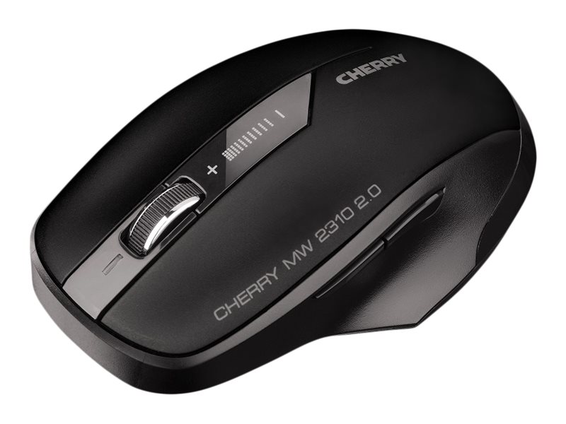 CHERRY MW 2310 2.0 - Souris - droitiers et gauchers - optique - 6 boutons - sans fil - RF, 2.4 GHz - récepteur sans fil USB - noir - JW-T0320 - Souris