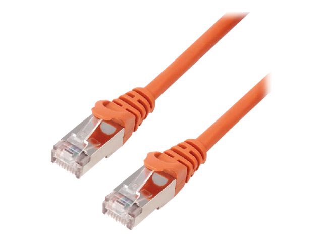 MCL - Cordon de raccordement - RJ-45 (M) pour RJ-45 (M) - 5 m - paire torsadée écrantée (F/UTP) - CAT 6a - moulé, sans crochet - orange - FCC6ABM-5M/O - Câbles de raccordement