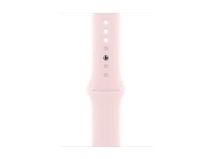 Apple Watch Series 9 (GPS) - 45 mm - aluminium rose - montre intelligente avec bande sport - fluoroélastomère - rose pâle - taille du bracelet : M/L - 64 Go - Wi-Fi, UWB, Bluetooth - 38.7 g - MR9H3QF/A - Montres intelligentes