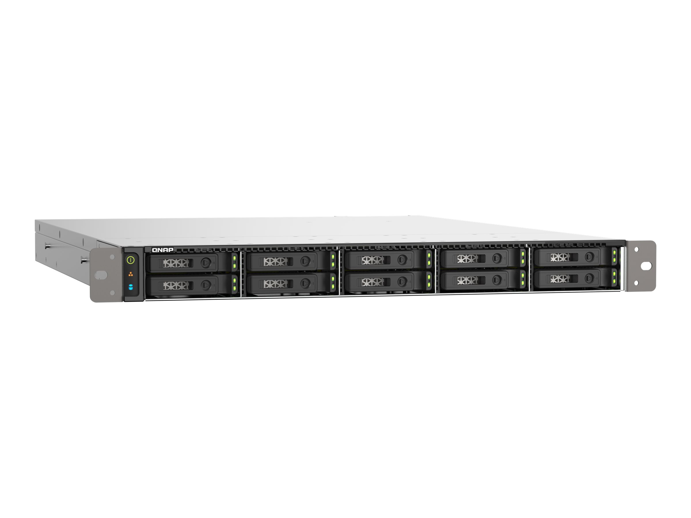 QNAP TS-h1090FU - Serveur NAS - 10 Baies - rack-montable - SATA 6Gb/s / PCIe (NVMe) / U.2 - RAID RAID 0, 1, 5, 6, 10, 50, JBOD, 60 - RAM 128 Go - 25 Gigabit Ethernet / 2.5 Gigabit Ethernet - iSCSI support - 1U - TS-H1090FU-7302P-128G - NAS