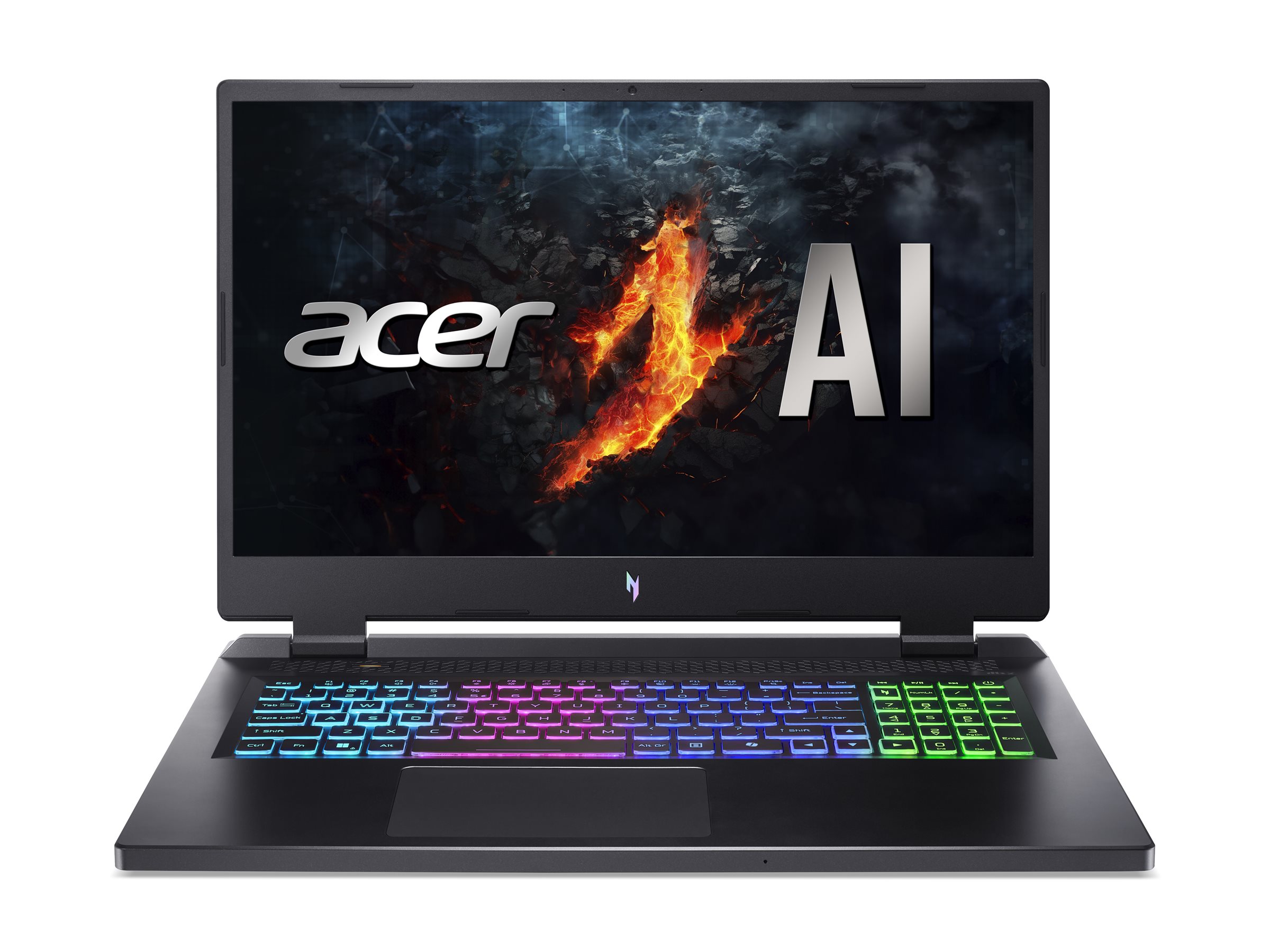 Acer Nitro 17 AN17-42 - AMD Ryzen 9 - 8945HS / jusqu'à 5.2 GHz - Win 11 Home - GeForce RTX 4070 - 32 Go RAM - 1.024 To SSD SED, NVMe - 17.3" IPS 2560 x 1440 (QHD) @ 165 Hz - 2.5 Gigabit Ethernet - Wi-Fi 6E - Noir vitreux - clavier : Français - NH.QP9EF.007 - Ordinateurs portables