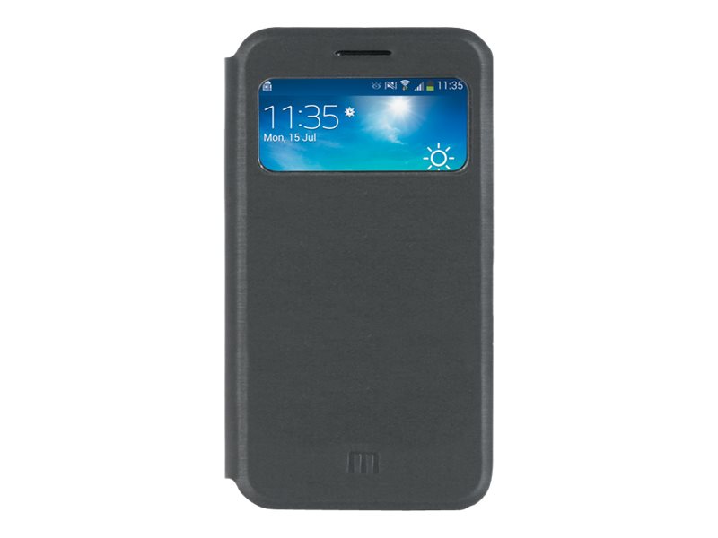 Mobilis C1 - Étui à rabat pour téléphone portable - anthracite - pour Samsung Galaxy S4 Mini - 019009 - Coques et étuis pour téléphone portable