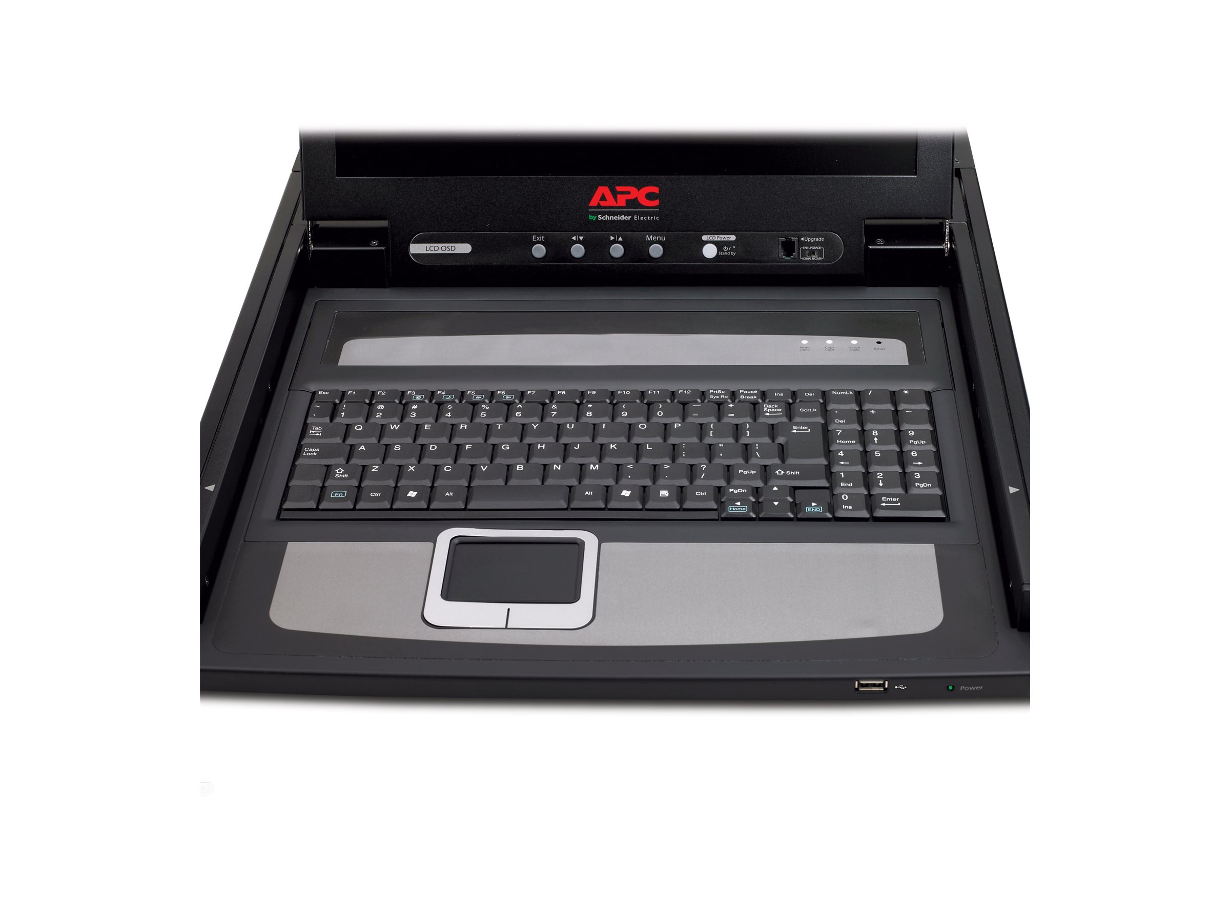 APC Console ACL - Console KVM - 17" - rack-montable - 1280 x 1024 @ 75 Hz - noir - 1U - pour P/N: AR3106SP, SMX1000C, SMX1500RM2UC, SMX1500RM2UCNC, SMX750C, SMX750CNC, SRT5KRMXLW-TW - AP5717 - Console KVM