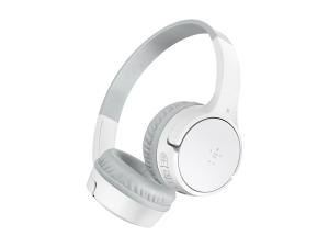 Belkin SoundForm Mini - Écouteurs avec micro - sur-oreille - Bluetooth - sans fil - jack 3,5mm - blanc - AUD002BTWH - Écouteurs