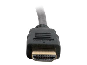 C2G 1.5ft HDMI Cable - High Speed 4K HDMI Cable - HDMI Cable with Ethernet - 4K 60Hz - M/M - Câble HDMI avec Ethernet - HDMI mâle pour HDMI mâle - 45.7 cm - blindé - noir - 50606 - Accessoires pour systèmes audio domestiques
