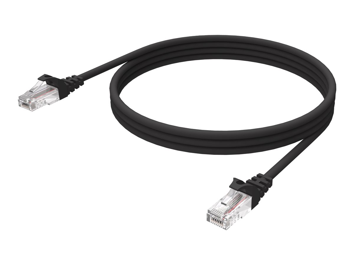 Vision - Câble réseau - RJ-45 (M) pour RJ-45 (M) - 2 m - 6.2 mm - STP - CAT 6a - moulé, sans crochet - noir - TC 2MCAT6A/BL - Câbles à paire torsadée